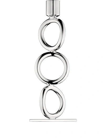 Shop Christofle Vertigo Silver-plated 3-ring Candlestick