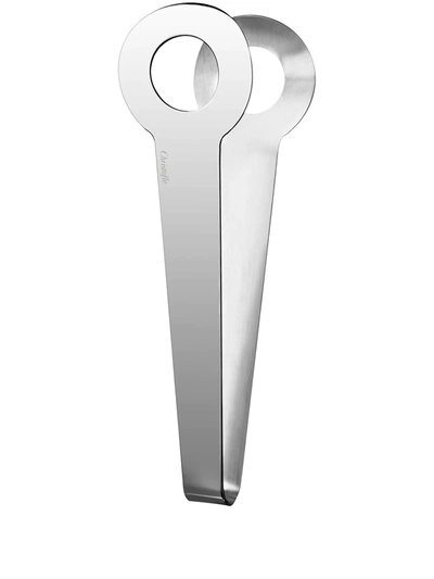 Christofle Oh Ice Tongs In Silver