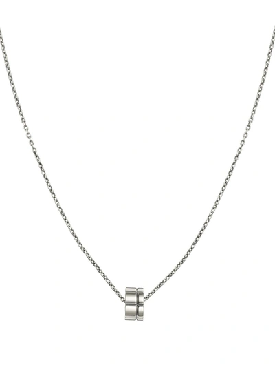 Shop Christofle Graphik Sterling Silver Pendant Necklace