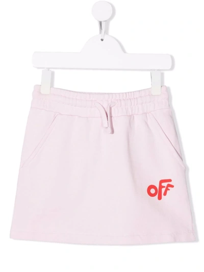 Shop Off-white Rounded-logo Mini Skirt In Pink