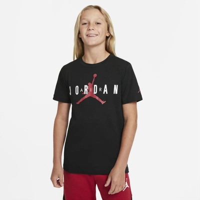 Shop Jordan Big Kids' T-shirt In Black