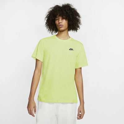 Shop Nike Sportswear Club Men's T-shirt In Lime Ice,black