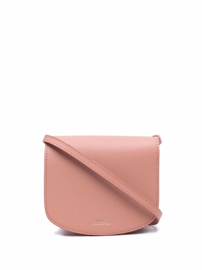 Shop A.p.c. Mini Dina Leather Bag In Pink