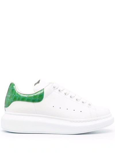 Shop Alexander Mcqueen Oversized Sole Leather Sneakers In White