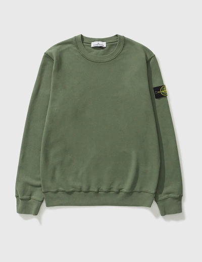 Shop Stone Island Classic Sweatshirt In Green