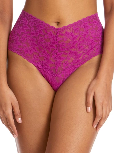 Shop Hanky Panky Signature Lace Retro Thong In Belle Pink