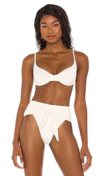 Shop Weworewhat Vintage Bra Bikini Top In Off White