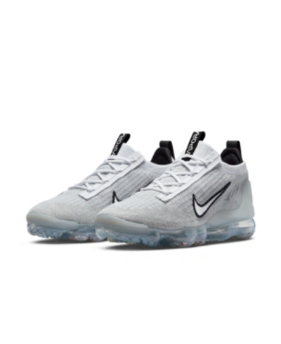 Shop Nike Men's Air Vapormax 2021 Fk Running Sneakers From Finish Line In White