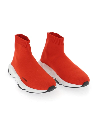 Balenciaga Kids Speed Sneakers In Red | ModeSens