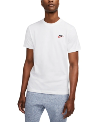 Shop Nike Men's Sportswear Club T-shirt In White