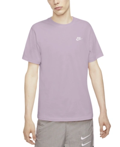 Shop Nike Men's Sportswear Club T-shirt In Iced Lilac