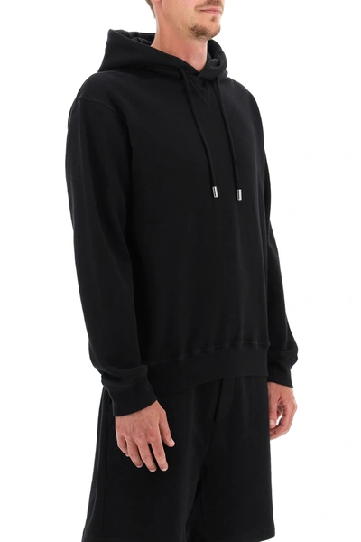 Shop Dsquared2 Logo Hoodie Sweatshirt In Black