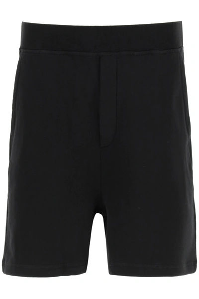 Shop Dsquared2 Icon Jogging Shorts In Black,white,red