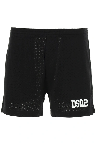 Shop Dsquared2 Dsq2 Mesh Shorts In Black