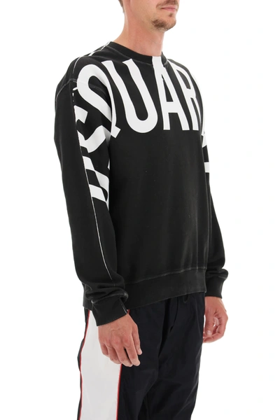 Shop Dsquared2 Maxi Logo Sweatshirt In Black