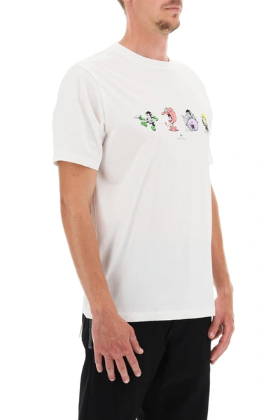 Shop Ps By Paul Smith Monkeys Print T-shirt In White