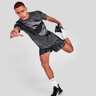 Shop Nike Men's Challenger Wild Run Running Shorts In Black/reflective Silver