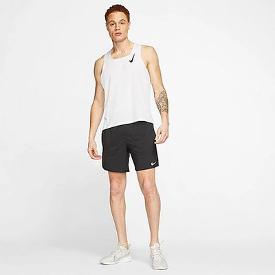 Shop Nike Men's Flex Stride Shorts In Black/reflective Silver