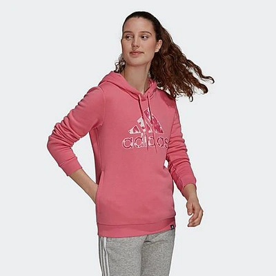 Adidas Originals Adidas Women's Essentials Heatmap Logo Hoodie In Rose  Tone/bold Pink | ModeSens