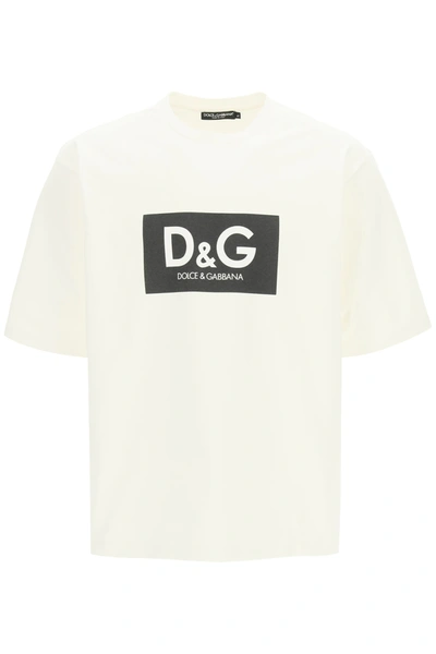 Shop Dolce & Gabbana Oversize Logo T-shirt In White