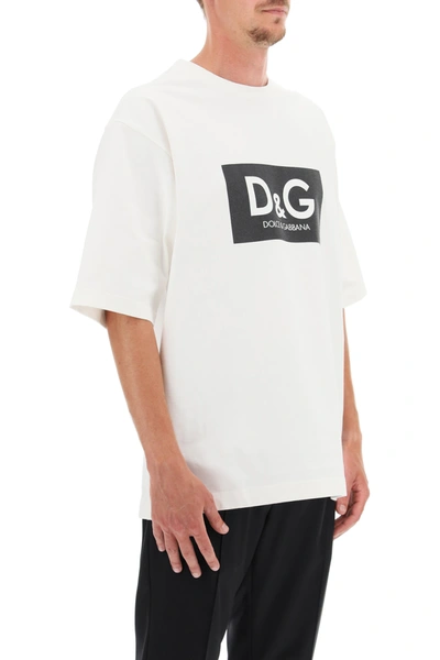 Shop Dolce & Gabbana Oversize Logo T-shirt In White