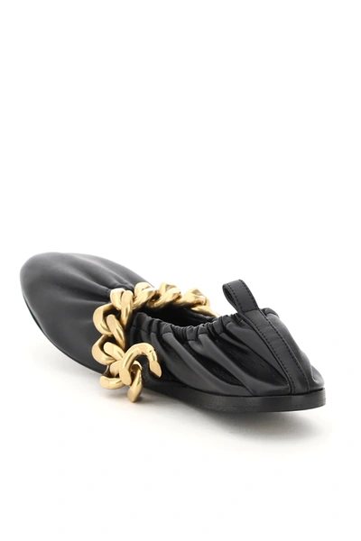 Shop Stella Mccartney Falabella Chain Ballet Flats In Black