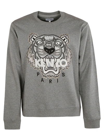 Shop Kenzo Original Tiger Sweatshirt In Grey