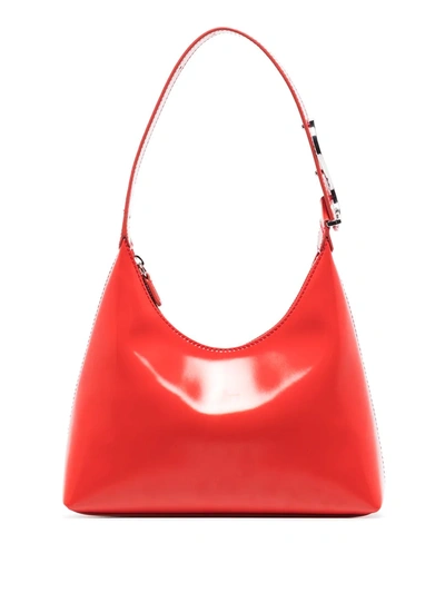 Shop Staud Scotty Leather Shoulder Bag In Rot