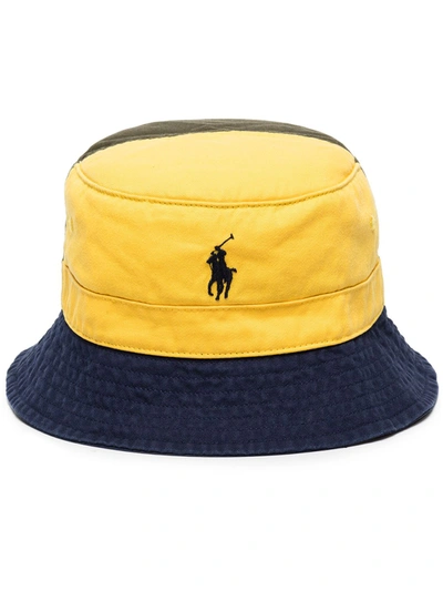 Shop Polo Ralph Lauren Polo Pony Bucket Hat In Gelb