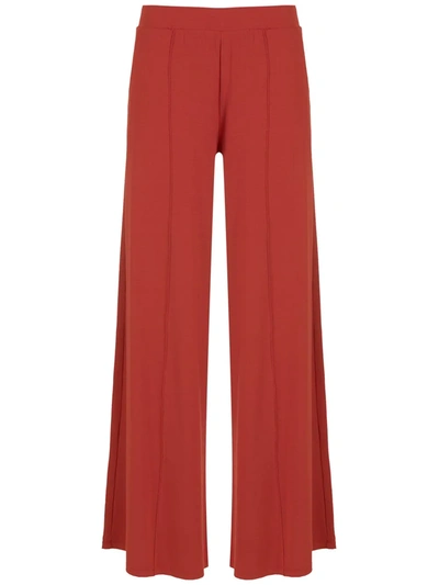 Lygia & Nanny Flared Pleated Trousers In Rot