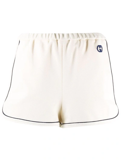 Shop Gucci Interlocking G Jersey Shorts In Weiss