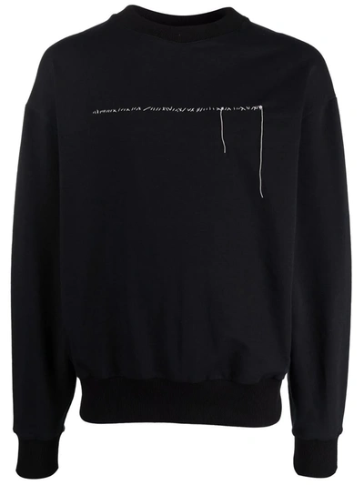 Shop Alchemy Contrast-stitching Crewneck Sweatshirt In Schwarz