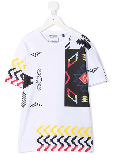 Marcelo Burlon County Of Milan White T-shirt For Boy With Iconic Wings In White