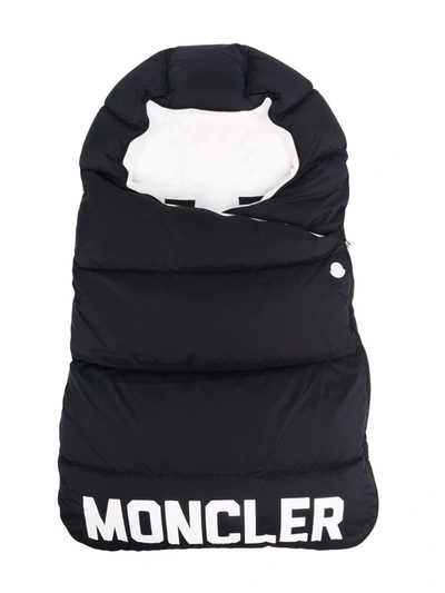 Shop Moncler Logo-print Quilted Sleep Bag In Black