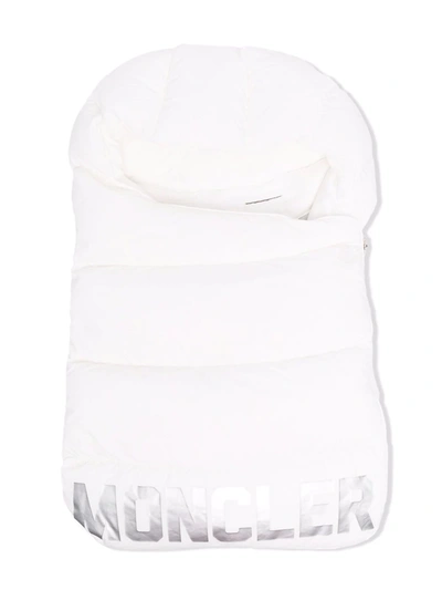 Shop Moncler Logo-print Quilted Sleep Bag In White