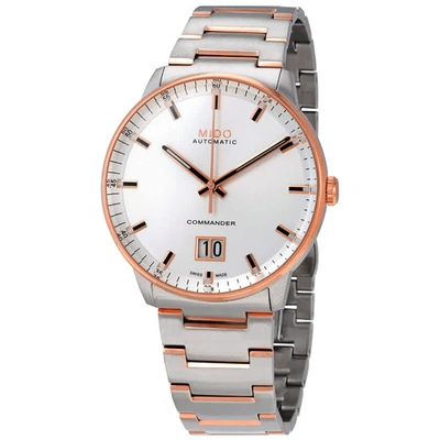 Shop Mido Comander Automatic Silver Dial Mens Watch M021.626.22.031.00 In Gold Tone,pink,rose Gold Tone,silver Tone