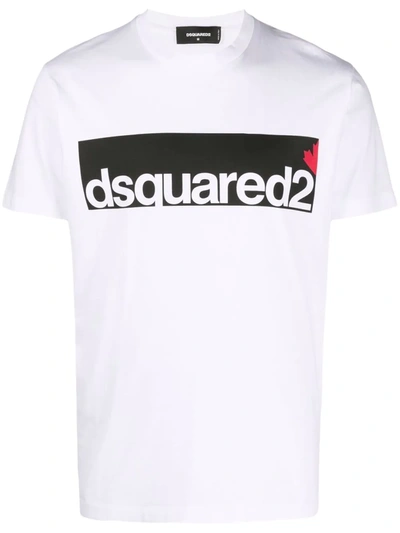 Shop Dsquared2 Logo-print Short-sleeve T-shirt In Weiss