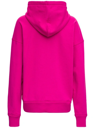 Shop Isabel Marant Étoile Pink Jersey Hoodie  With Logo Print