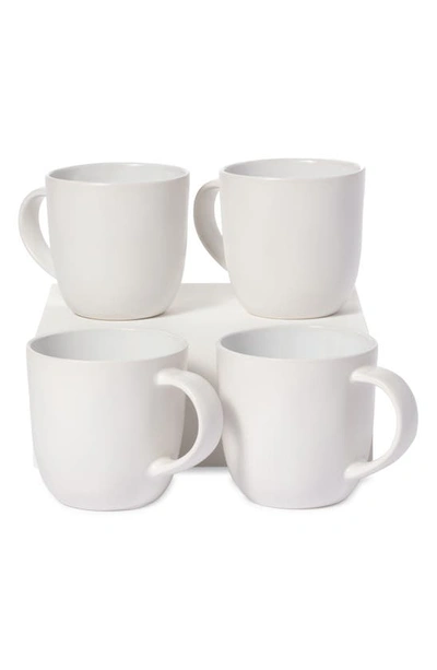 Shop Leeway Home Set Of 4 Mugs In White Solids
