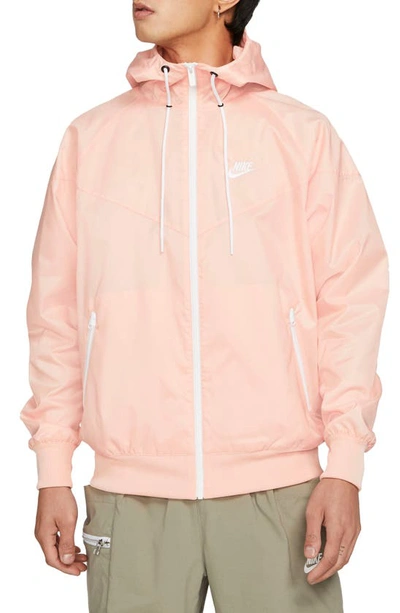 Nike Sportswear Windrunner Men's Hooded Jacket In Orange/white | ModeSens