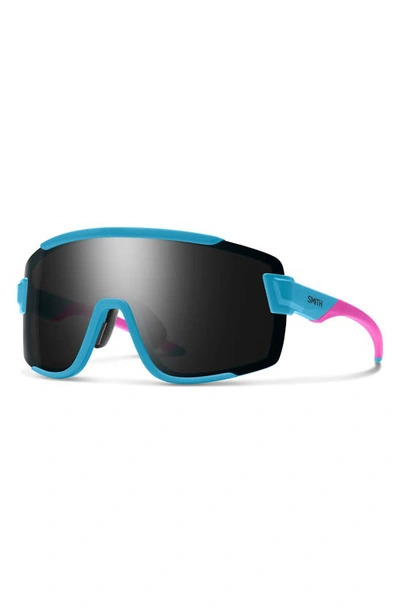 Shop Smith Wildcat 135mm Chromapop(tm) Shield Sunglasses In Blue / Black