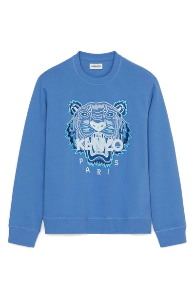 Kenzo Embroidered Tiger Logo Sweatshirt In Blue | ModeSens