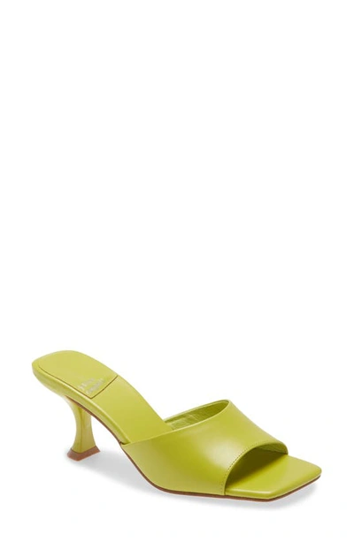 Shop Jeffrey Campbell Mr-big Slide Sandal In Chartreuse Leather
