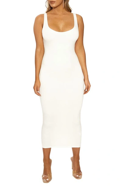 Shop Naked Wardrobe The Nw Hourglass Midi Dress In Off White