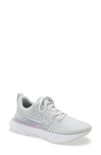 Shop Nike React Infinity Run Flyknit 2 Running Shoe In Light Silver/ White/ Lilac