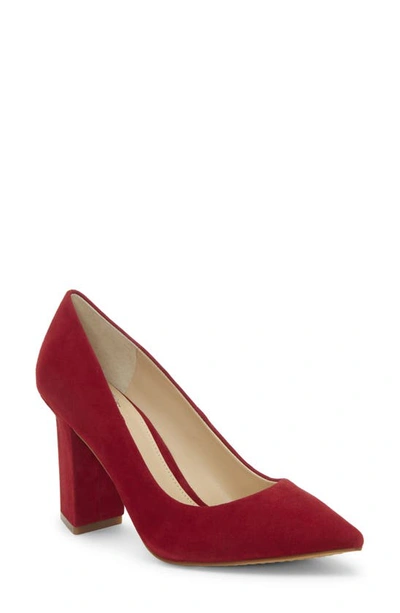 Shop Vince Camuto Candera Pointed Toe Pump In Ramba Red Suede