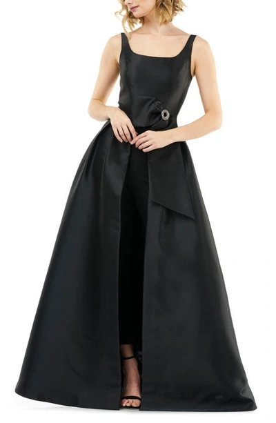 Shop Kay Unger Sophie Romper Gown In Black
