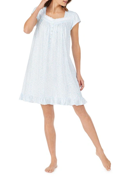 Shop Eileen West Cotton Nightgown In White Ground With Mono Scroll