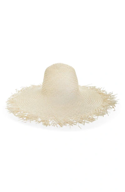 Shop San Diego Hat Frayed Straw Sun Hat In Natural