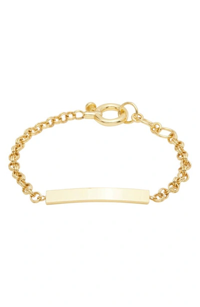 Shop Gorjana Lou Tag Bracelet In Gold